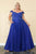 Poly USA W1112 - Embellished Off Shoulder Plus Prom Dress Special Occasion Dress