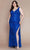 Poly USA W1140 - Glitter Sheath Plus Prom Dress Prom Dresses 14W / Royal