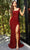 Portia and Scarlett PS21028 - Sleeveless Sequin Prom Dress Prom Dresses 4 / Bright Red