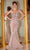 Portia and Scarlett - PS21413 Illusion Glitter Trumpet Gown Prom Dresses 2 / Silver-Nude