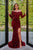 Portia and Scarlett - PS22018 Sequined Off Shoulder Trumpet Dress Prom Dresses 00 / Red