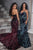 Portia and Scarlett PS22538 - Sequin Foliage Evening Dress Evening Dresses 0 / Blush-Black