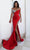 Portia and Scarlett PS23041 - Crystal Satin Evening Gown Special Occasion Dress 0 / Red