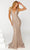 Portia and Scarlett PS23073 - Feather Strap Sheath Evening Gown Evening Dresses 12 / Rose-Gold