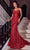 Portia and Scarlett PS23263 - Strapless Feather Trumpet Evening Gown Evening Dresses 0 / Red