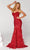 Portia and Scarlett PS23263 - Strapless Feather Trumpet Evening Gown Evening Dresses