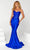 Portia and Scarlett PS23305 - Beaded Mermaid Evening Gown Special Occasion Dress 0 / Cobalt