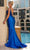 Portia and Scarlett PS23459 - Lace Appliqued Plunging Prom Gown Prom Dresses