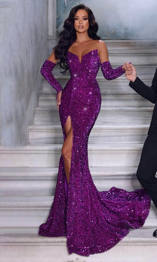 Portia and Scarlett PS23521 Sequined Strapless Dress