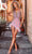Portia and Scarlett PS23555C - Beaded Plunging Homecoming Dress Special Occasion Dress 00 / Pink AB