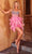 Portia and Scarlett PS23557C - Feather Skirt Homecoming Dress Special Occasion Dress 00 / Pink