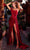 Portia and Scarlett PS23669 - Asymmetrical Velvet Prom Gown Special Occasion Dress 00 / Red