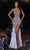 Portia and Scarlett PS23705c - Beaded Illusion Trumpet Evening Gown Evening Dresses 0 / Silver-Gold-Ab