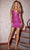 Portia and Scarlett PS24003 - Plunging Sheath Homecoming Dress Special Occasion Dress 0 / Hot Pink