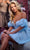 Portia and Scarlett PS24006 - Puff Sleeve A-Line Homecoming Dress Special Occasion Dress 00 / Blue