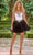 Portia and Scarlett PS24014 - Beaded Trim A-Line Cocktail Dress Special Occasion Dress 00 / Black White