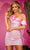 Portia and Scarlett PS24032 - Off Shoulder Sequin Cocktail Dress Special Occasion Dress 00 / Pink