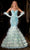 Portia and Scarlett PS24037 - Feathered Trumpet Prom Dress Special Occasion Dress 00 / Celeste-Blue