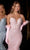 Portia and Scarlett PS24037 - Feathered Trumpet Prom Dress Special Occasion Dress 00 / Pink