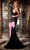 Portia and Scarlett PS24069 - Bow Detailed Slit Prom Dress Special Occasion Dress 00 / Black-Pink