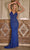 Portia and Scarlett PS24100 - Backless Beaded Prom Dress Special Occasion Dress 00 / Cobalt