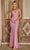 Portia and Scarlett PS24100 - Backless Beaded Prom Dress Special Occasion Dress 00 / Pink