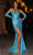 Portia and Scarlett PS24148 - Sequin Pattern Prom Gown Special Occasion Dress 00 / Blue AB
