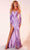 Portia and Scarlett PS24148 - Sequin Pattern Prom Gown Special Occasion Dress 00 / Lilac AB