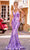 Portia and Scarlett PS24171 - Strapless Geometric Beaded Prom Gown Special Occasion Dress 00 / Lilac AB
