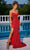 Portia and Scarlett PS24181 - Rhinestone Ornate Prom Dress with Slit Special Occasion Dress 00 / Red