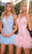 Portia and Scarlett PS24208 - Sequined Feather Hem Cocktail Dress Cocktail Dresses 0 / Pink