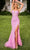 Portia and Scarlett PS24241 - Lace Up Applique Prom Dress Special Occasion Dress 00 / Pink
