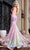 Portia and Scarlett PS24250 - Floral Appliqued Iridescent Prom Gown Prom Dresses