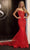 Portia and Scarlett PS24252 - Lace Corset Prom Dress Special Occasion Dress 00 / Red