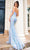 Portia and Scarlett PS24316 - Cut-Glass Embellished Mermaid Prom Gown Prom Dresses 8 / Blue