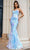 Portia and Scarlett PS24316 - Strapless Corset Bodice Prom Gown Special Occasion Dress 00 / Blue