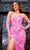 Portia and Scarlett PS24319 - Floral Sequined V-Neck Prom Gown Special Occasion Dress