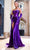Portia and Scarlett PS24402 - Sweetheart Side Drape Prom Gown Special Occasion Dress 00 / Purple