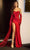 Portia and Scarlett PS24402 - Sweetheart Side Drape Prom Gown Special Occasion Dress 00 / Red