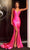 Portia and Scarlett PS24403 - Ruched Back Mermaid Prom Gown Prom Dresses 00 / Hot-Pink