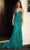 Portia and Scarlett PS24504X - Lace Detailed Prom Dress Special Occasion Dress 00 / Emerald