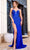 Portia and Scarlett PS24505 - Plunging V-Neck Corset Bodice Prom Gown Special Occasion Dress 00 / Royal