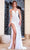 Portia and Scarlett PS24505 - Plunging V-Neck Corset Bodice Prom Gown Special Occasion Dress 00 / White