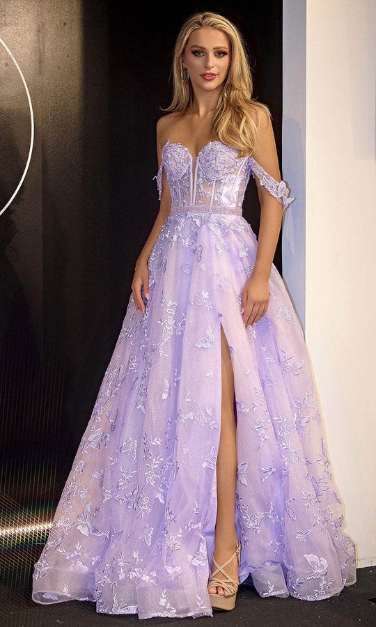 Portia and Scarlett PS24513X - Butterfly Motif Prom Dress