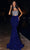 Portia and Scarlett PS24614 - Sparkly Mermaid Evening Gown Special Occasion Dress 00 / Cobalt