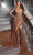 Portia and Scarlett PS24677E - One Shoulder Shimmer Evening Gown Special Occasion Dress 00 / Rose-Gold