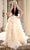 Portia and Scarlett PS24681 - Sleeveless Halter Ballgown Special Occasion Dress 00 / Black-Cream