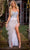 Portia and Scarlett PS24813 - Strapless Beaded Fringes Prom Gown Prom Dresses 00 / Silver