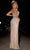Portia and Scarlett PS24852C - Sleeveless Fitted V-Neck Prom Dress Prom Dresses 10 / Silver