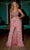 Portia and Scarlett PS24856C - Sleeveless Feathered Prom Dress Special Occasion Dress 00 / Pink